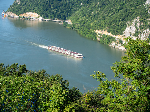 Mraconia Gulf on Danube river seen from the Serbian side