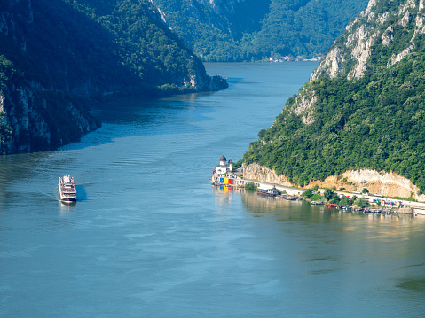 Mraconia Gulf on Danube river seen from the Serbian side