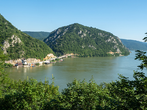 Mraconia Gulf on Danube river seen from the Serbian side