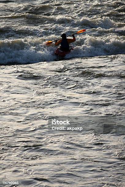 Kayaker With Sunlit Paddle Stock Photo - Download Image Now - Missoula, Kayak, Kayaking