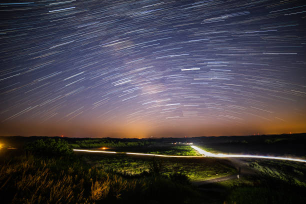 istock Star Trails Above Mountain Community 1167601505