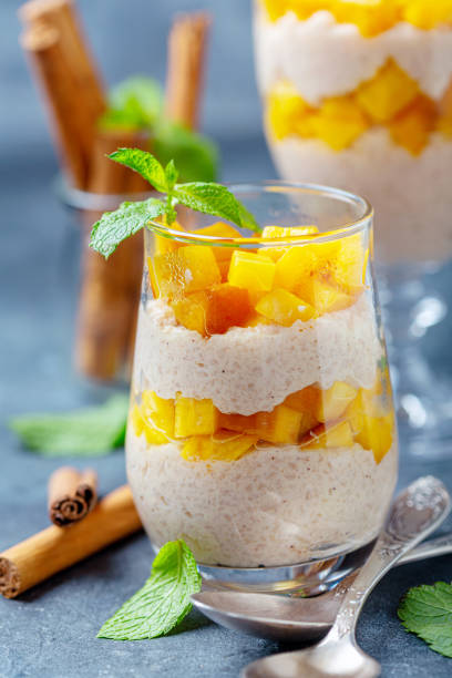istock Rice pudding with peach slices and spices. 1167606311