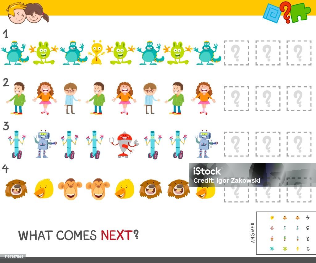 Educational Pattern Game For Kids Stock Illustration - Download Image ...