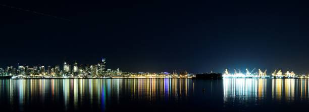 istock Beautiful Panoramic View Of Seattle Skyline Against Clear Night Sky 1167622122