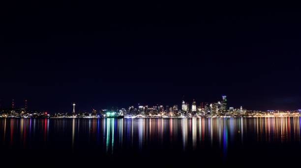 istock Beautiful Seattle Skyline Against Clear Night Sky 1167622124