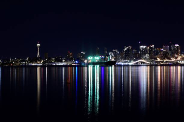 istock Beautiful Seattle Skyline Against Clear Night Sky 1167622128