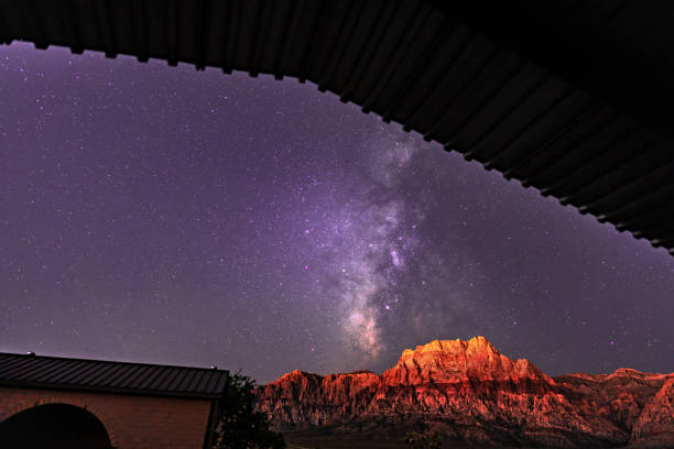 istock Red rock canyon milky way 1167623292