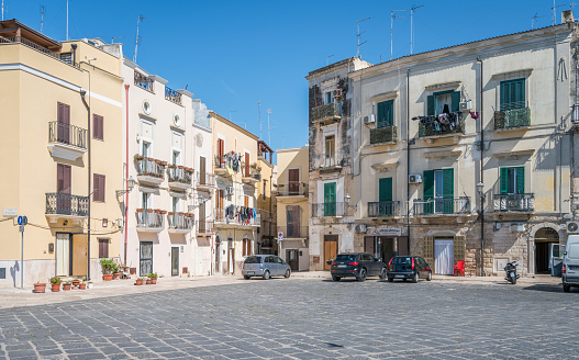 Old town in Bari, Apulia (Puglia), southern Italy. May-26-2017