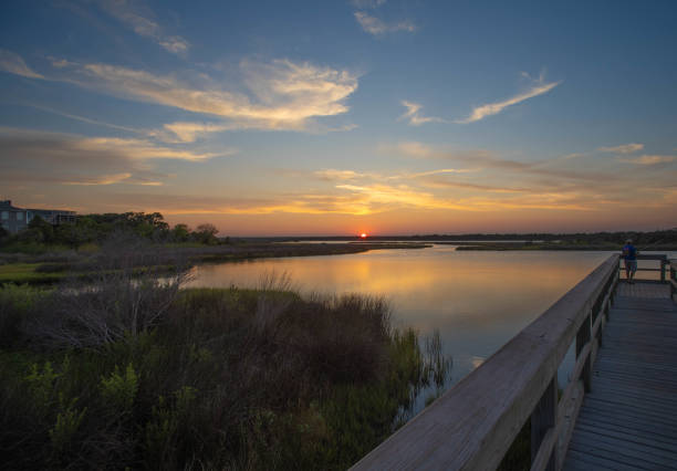 A beautiful mixture of sunrises and sunsets on Topsail Island in North Carolina