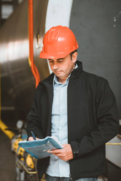 istock Male Technician Doing a Quality Control at the Heating Station 1167626092