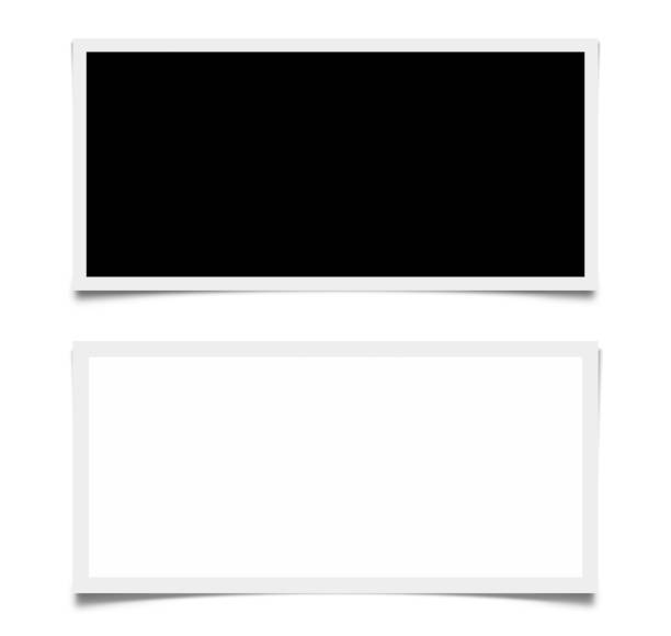 Black and White Screens Isolated, with Clipping Path Screens with white border on white background with Clipping Path wide screen photos stock pictures, royalty-free photos & images