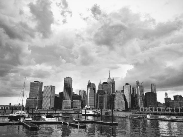 istock Lower Manhattan with a Brooklyn Marina under Storm Skies 1167629734