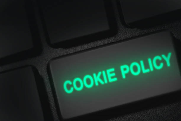 Cookie policy sign stock photo