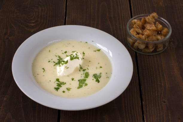 istock plate of leek soup 1167633947