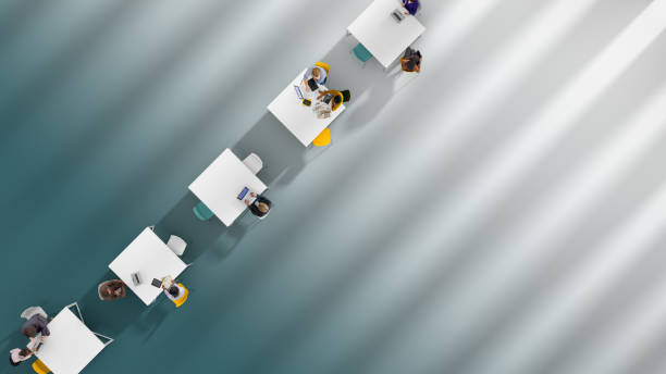 istock Overhead view of people working 1167637137