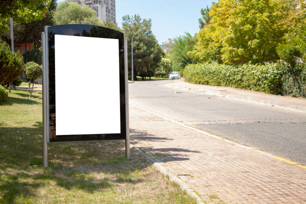 istock advertising board on asphalt road 1167638547