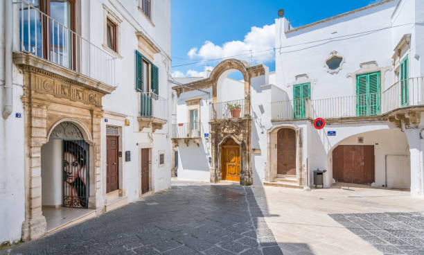 Summer morning in Martina Franca, province of Taranto, Apulia, southern Italy. Summer morning in Martina Franca, province of Taranto, Apulia, southern Italy. piazza plebiscito stock pictures, royalty-free photos & images