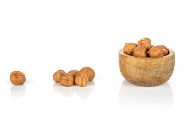 istock Ripe brown hazelnut isolated on white 1167640669