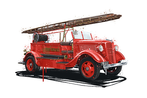 Fire Truck illustration stock illustration