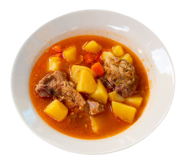 istock Delicious lamb soup with potatoes. Traditional oriental dish 1167649116