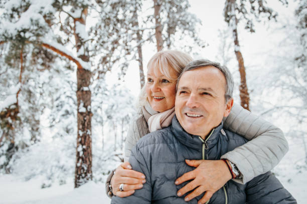 istock Mature Couple in Winter Park 1167657574