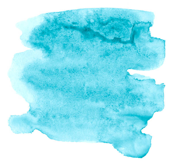 istock Blue azure Watercolor an isolated spot with divorces and borders. Frame with copy space for text. 1167664041