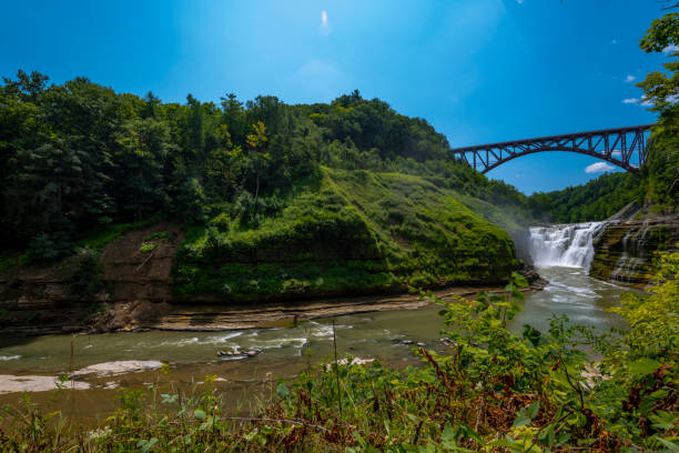 istock Letchworth State Park: Upper Falls, Genesee Arch Bridge 1167672847