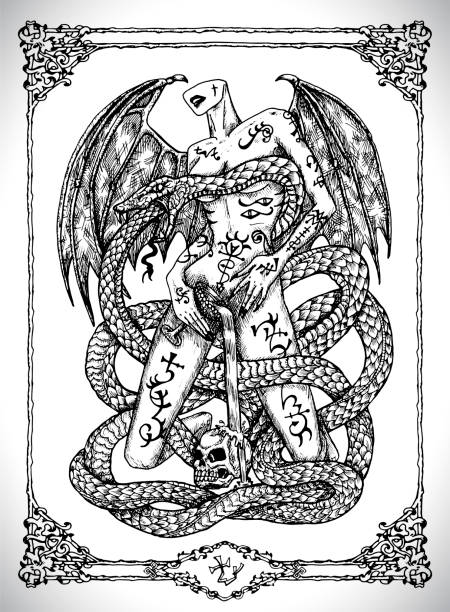 illustrazioni stock, clip art, cartoni animati e icone di tendenza di simbolo serpente. - women gothic style sensuality mystery
