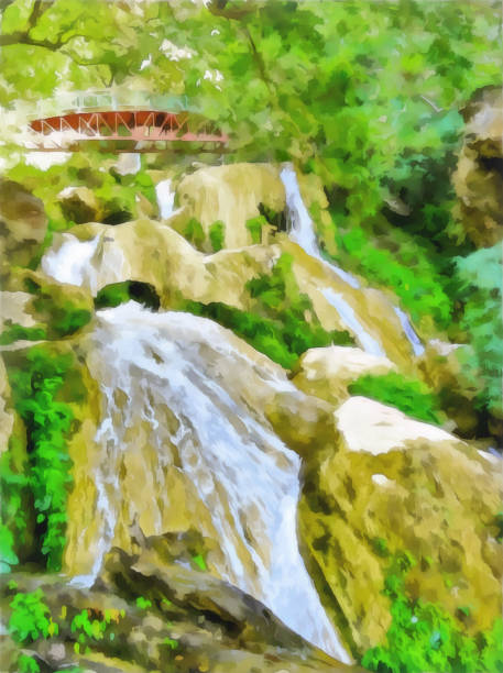 istock Abstract watercolor mountain landscape 1167684007