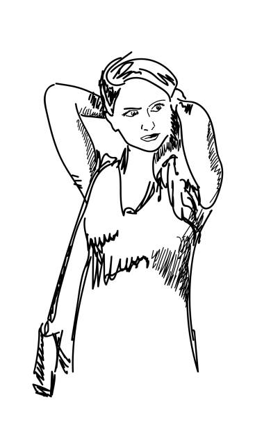 istock Sketch of pretty woman 1167684917