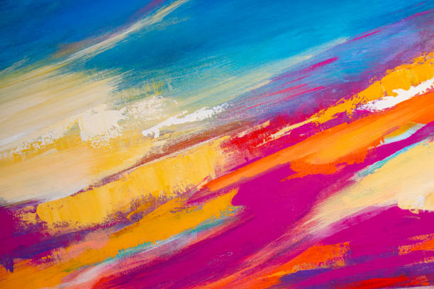 творческий арт фон - tempera painting colors multi colored spectrum стоковые фото и изображения