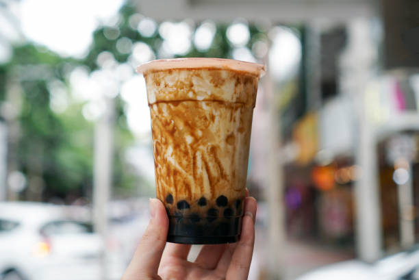 istock Iced fresh milk and brown sugar bubble drink. 1167685839