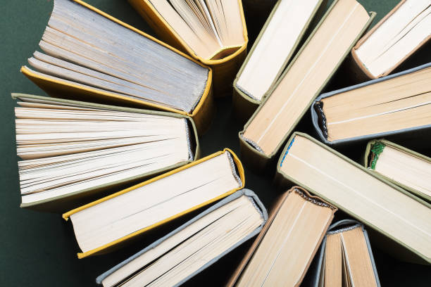istock Old and used hardcover books. Educational concept. Closeup 1167686342