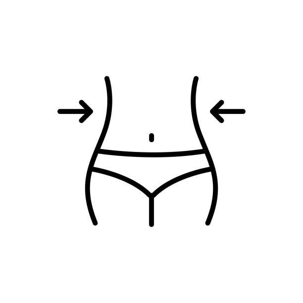 istock Weight loss, waistline, waist vector icon healthy concept. 1167686950