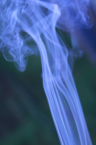 istock Swirling smoke from incense burning. Beautiful smoke. Abstract close up background 1167691156