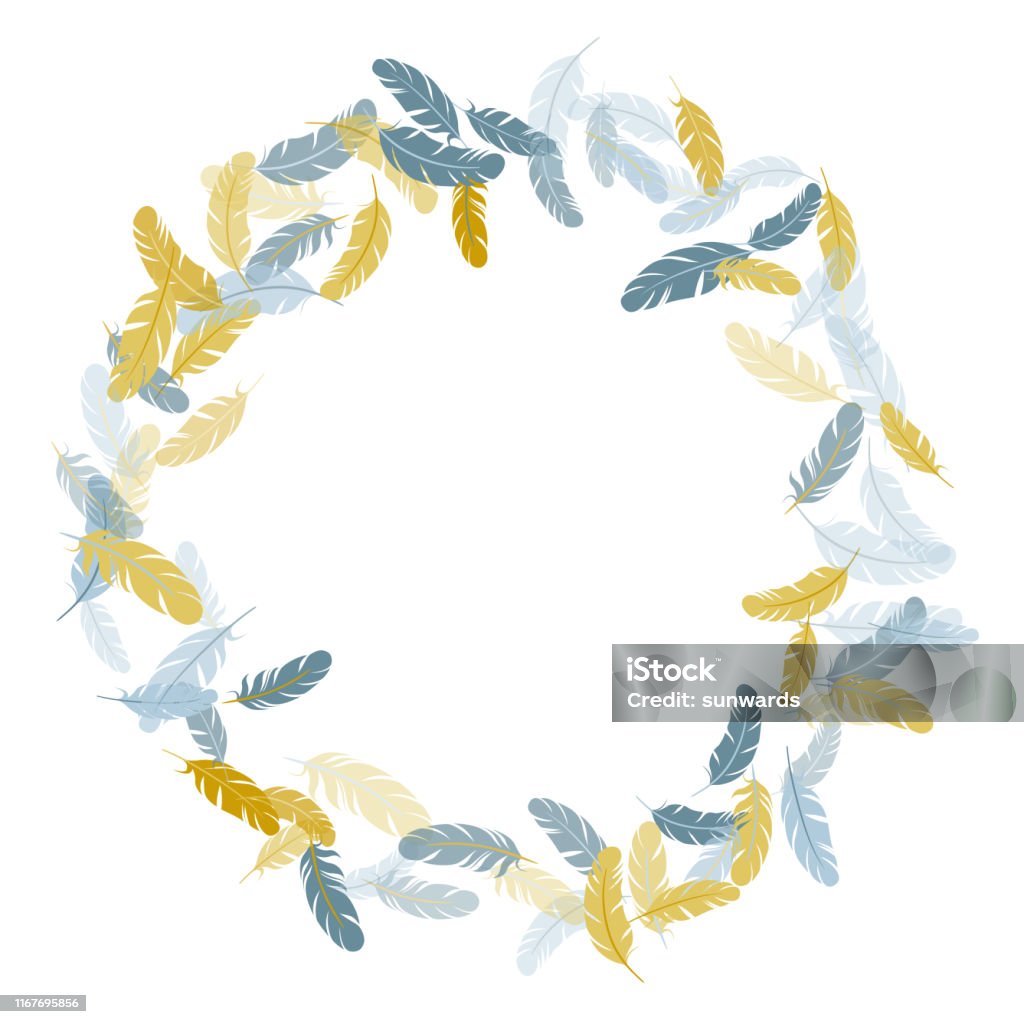 Feather Element Design Flying Feather Elements Airy Vector Design Stock Illustration ...