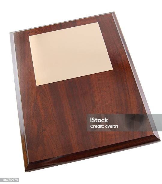 Blank Plaque Stock Photo - Download Image Now - Award Plaque, Award, Wood - Material