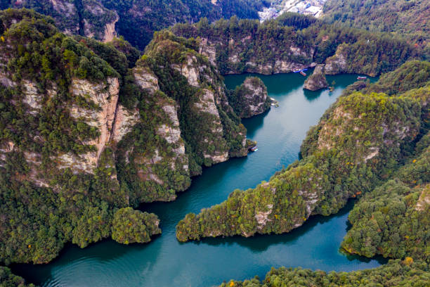 istock Beautiful Baofeng lake China in breathtaking high angle view 1167700504