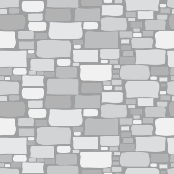 cartoon grau stein wand hintergrund - stone brick pattern concrete stock-grafiken, -clipart, -cartoons und -symbole