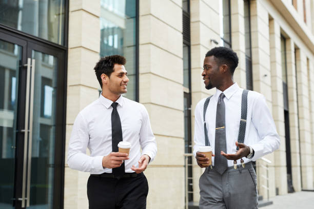 istock Office workers with coffee in the city 1167705430