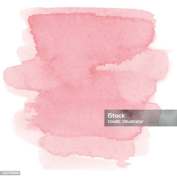 Watercolor Pink Background Stock Illustration - Download Image Now - Pink Color, Watercolor Painting, Splashing