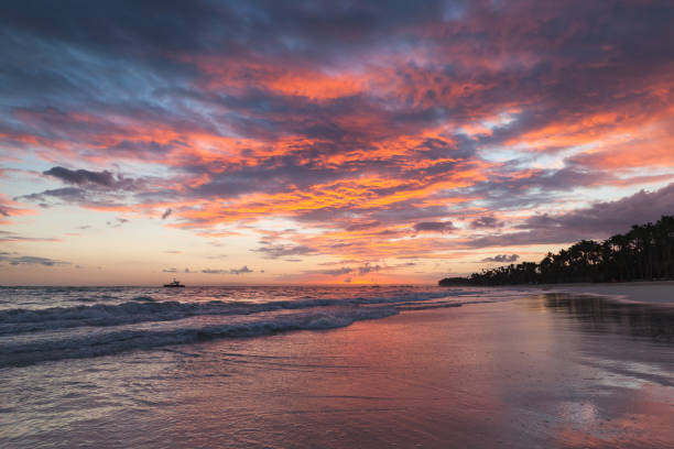 istock Colorful clouds at sunrise over Atlantic Ocean 1167710637