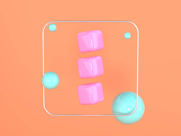 istock orange scene pink blue geometric shape levitation 3d rendering 1167717758