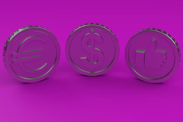 istock 3d rendering of Dollar, Euro and thumb up coins 1167719891