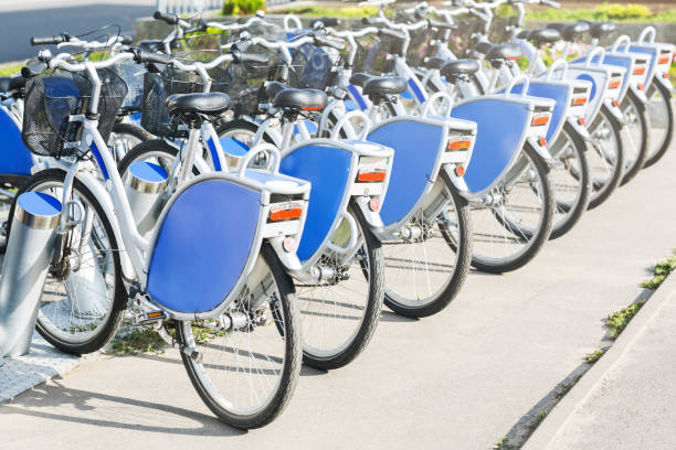istock Bicycles for rent in city , free space 1167724317