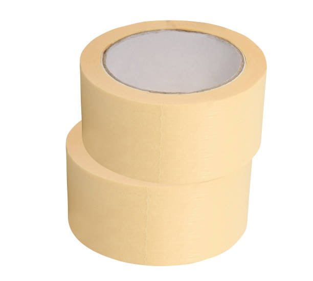 istock yellow Scotch tape isolated on white 1167724465