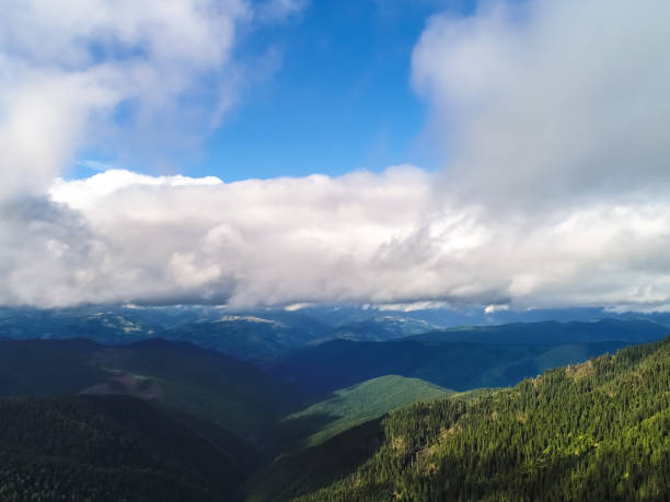 istock The cloud view above the beautiful mountain landscape 1167724498