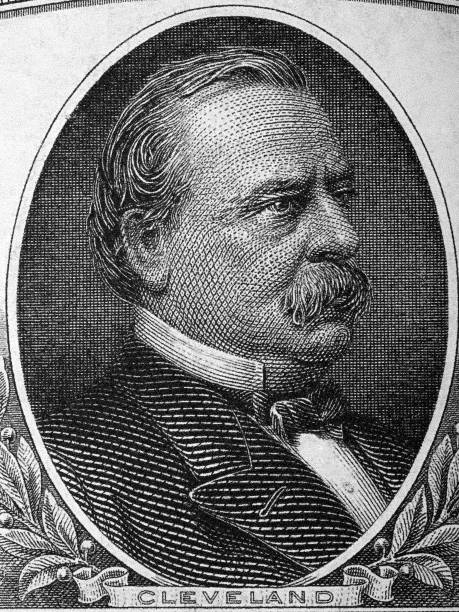 Grover Cleveland a portrait from old American Dollars Grover Cleveland a portrait from old American money - Dollars grover cleveland stock pictures, royalty-free photos & images