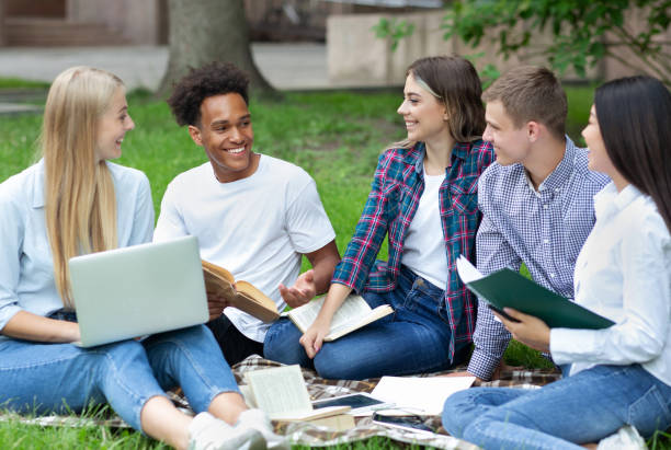 istock Diverse team of students resting in campus 1167729284
