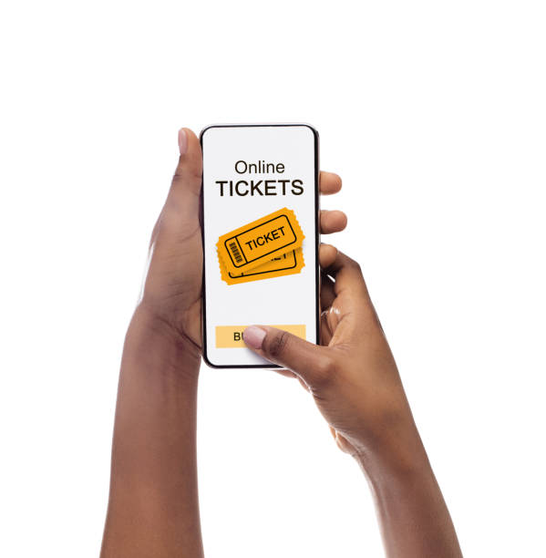 istock Event Tickets Application On Cellphone Screen In Black Girl's Hands 1167729468